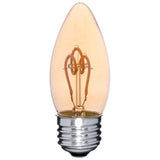 LED Blunt Tip B10 Spiral Filament Bulb - Dimmable