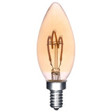 LED Candle C10 (C35) Spiral Filament Bulb - Dimmable - Candelabra