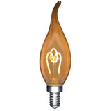 LED Flame Tip Candle CA10 (C35T) Spiral Filament Bulb - Dimmable - Candelabra