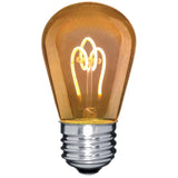 LED S14 Spiral Filament Bulb - Dimmable