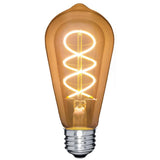 LED Edison ST19 (ST58) Double Spiral Filament Bulb - Dimmable