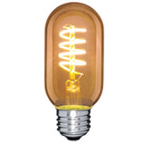 LED Tubular T14 (T45) Spiral Filament Bulb - Dimmable